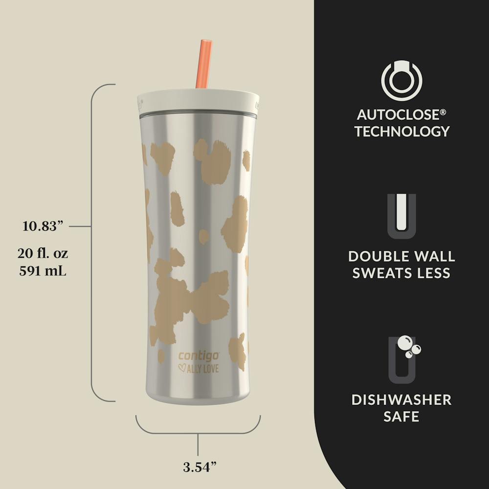 Contigo® x Ally Love Streeterville AUTOCLOSE® Shake & Go® Tumbler, 20oz - Oatmilk
