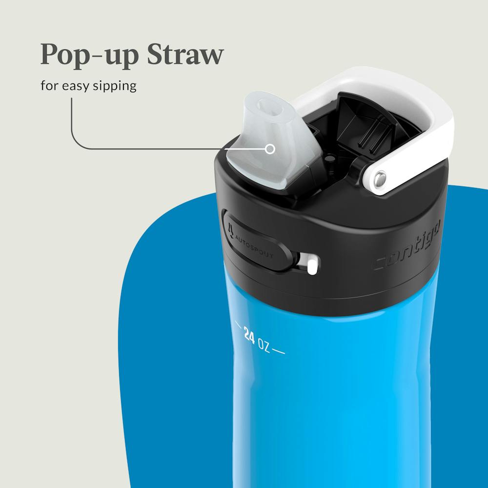 Contigo® Ashland Chill 2.0 Stainless Steel Water Bottle with AUTOSPOUT® Lid, 24 oz - Blue Poppy