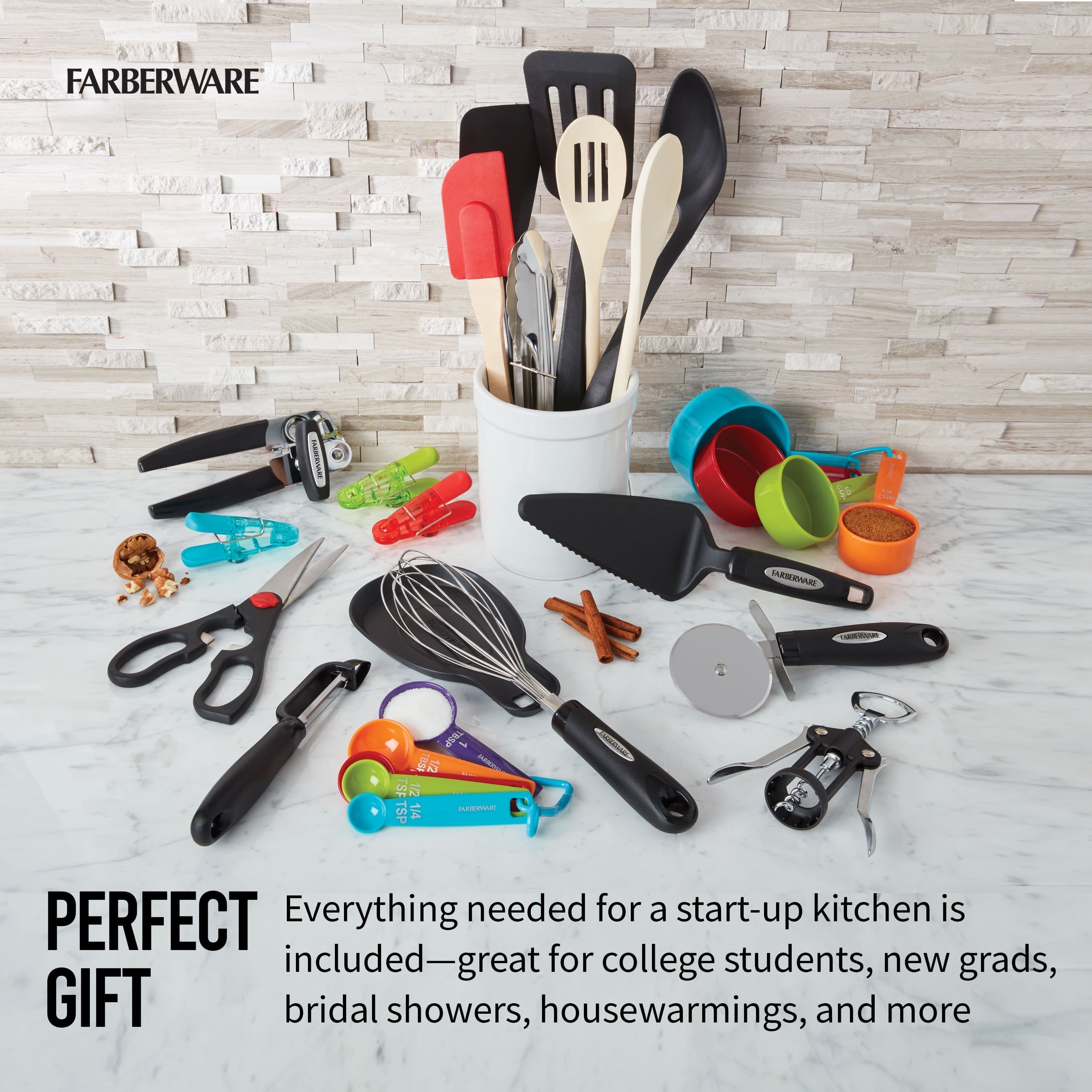 28-Piece Kitchen Utensil & Gadget Set, Multicolor