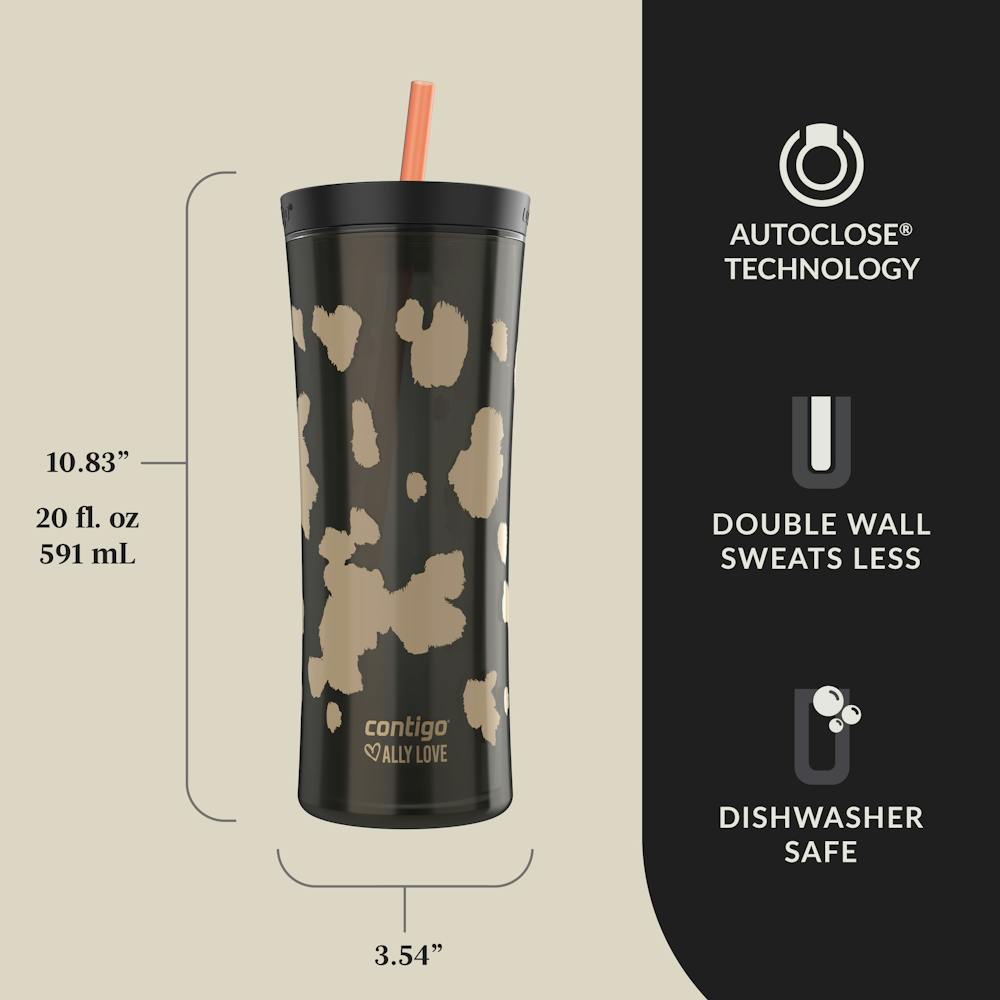 Contigo® x Ally Love Streeterville AUTOCLOSE® Shake & Go® Tumbler, 20oz - Licorice