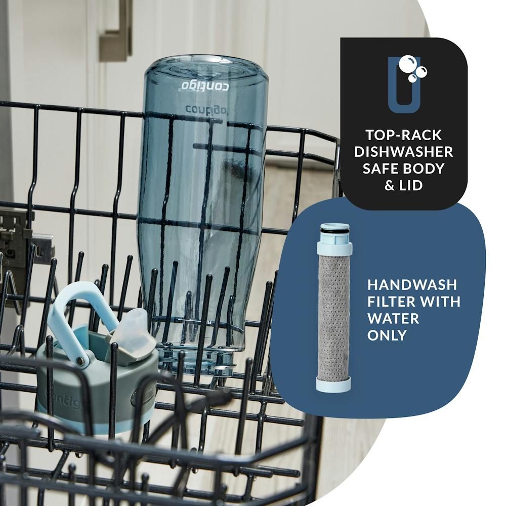Contigo® Wells Plastic Filter Water Bottle with AUTOSPOUT® Straw Lid, 32 Oz. - Dark Ice