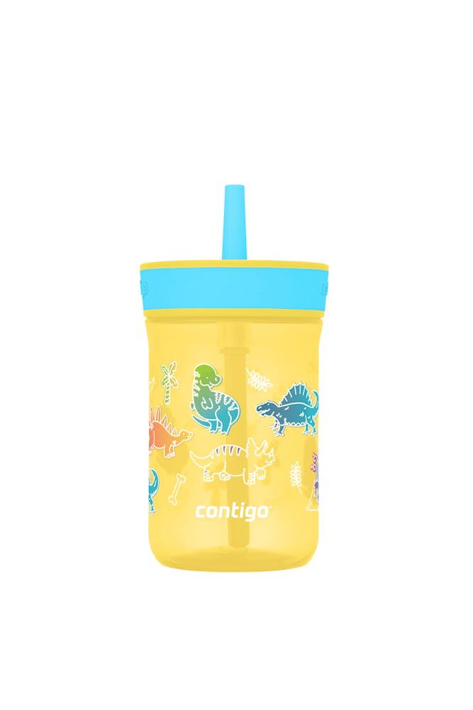Contigo® Kids Leighton Spill-Proof Tumbler with Straw, 14 oz - Pineapple Blue Raspberry & Little Dinos