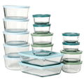 32-Piece Glass Food Storage Containers with Colorful BPA-Free Lids