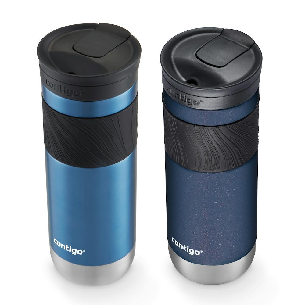 SNAPSEAL™ Insulated Stainless Steel Travel Mug with Grip, 20 oz - Blue Corn & Midnight Berry
