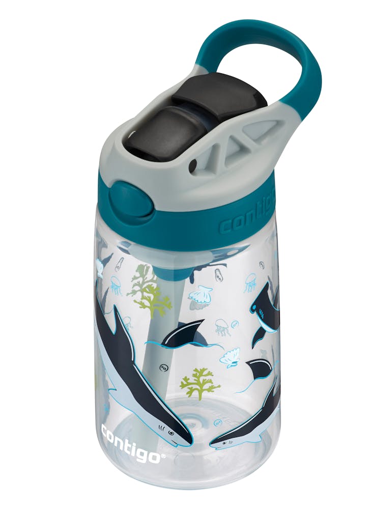 Contigo® Kids Straw Water Bottle with AUTOSPOUT® Lid, 14oz - Sharks 2