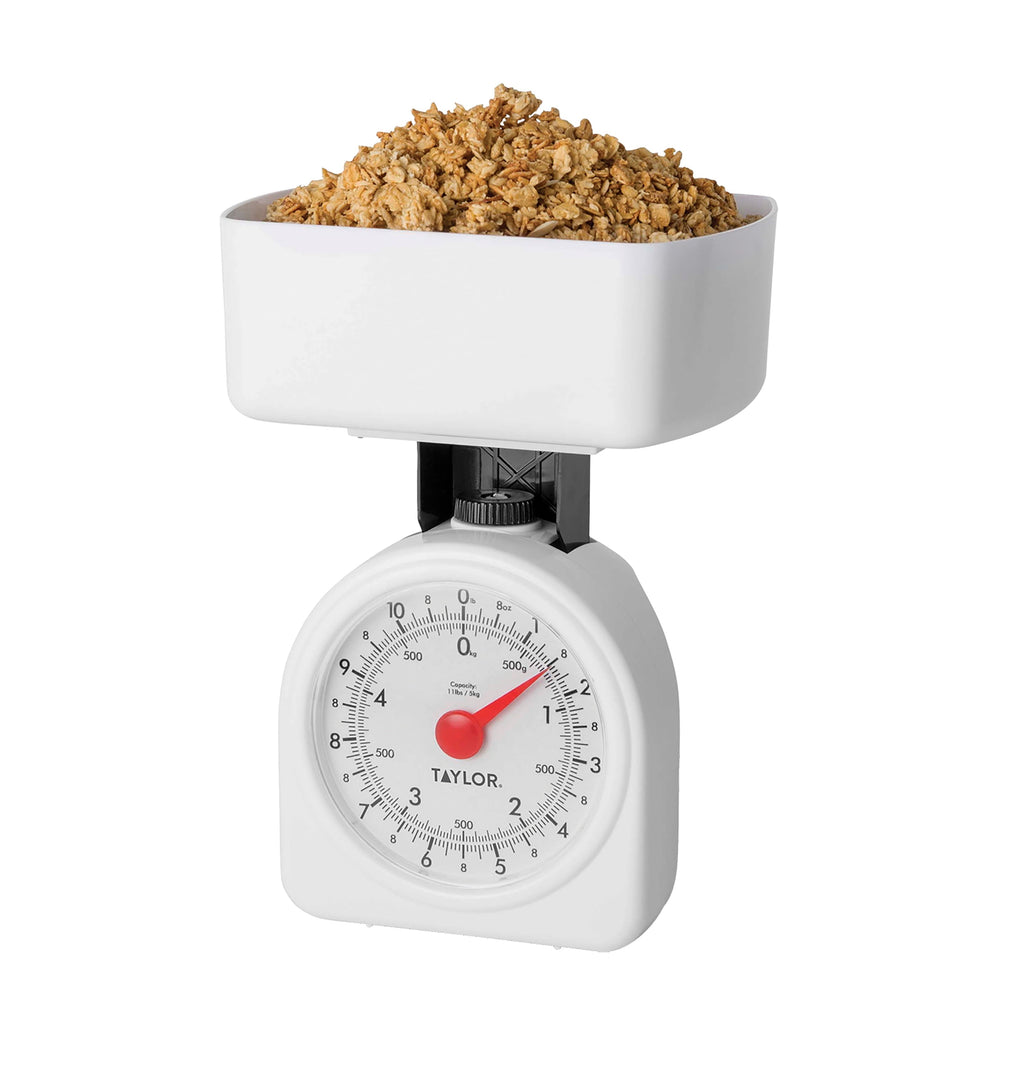 Kitchen Scale and Food Scale in White, Max 11 lbs