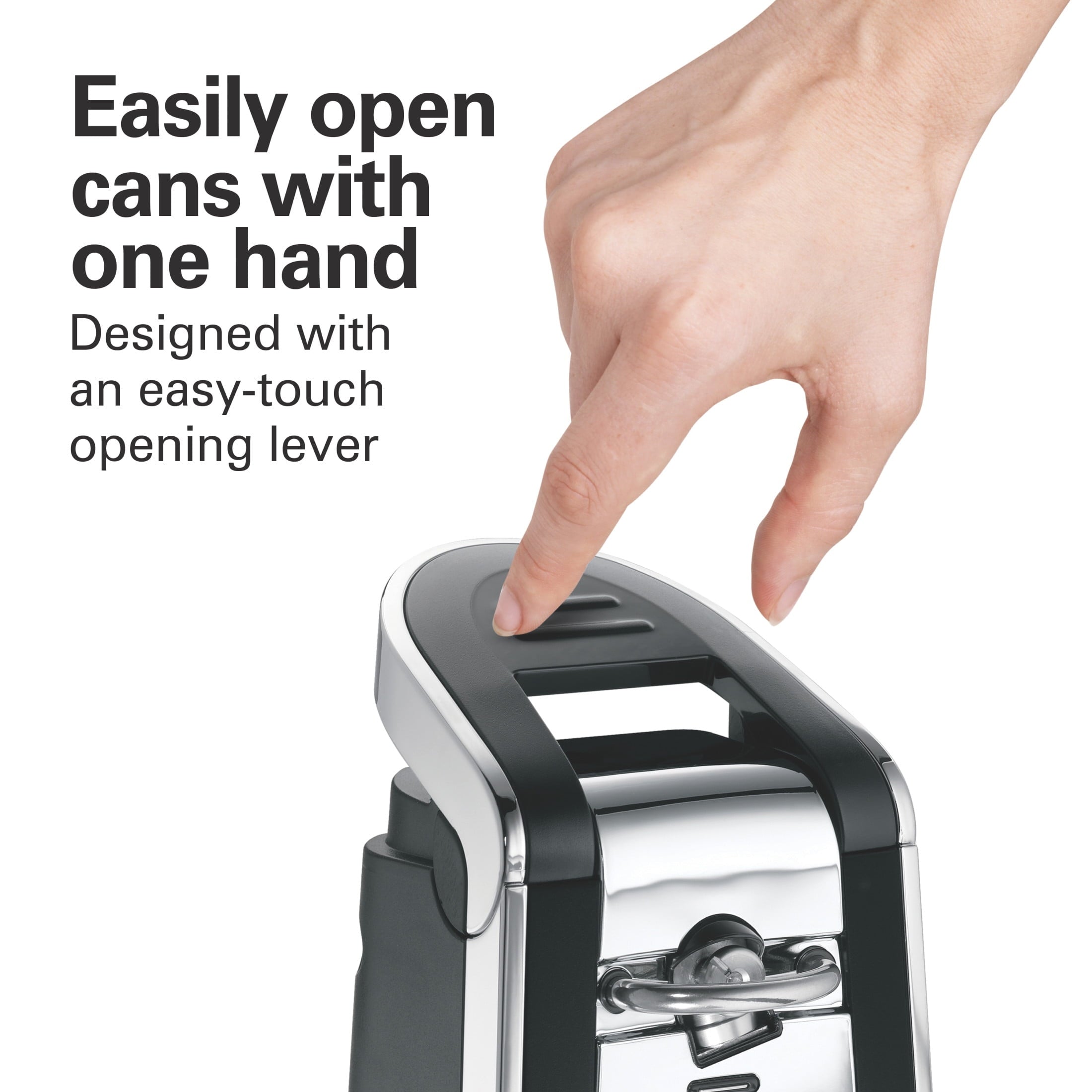 Automatic Electric Can Opener, Black & Stainless