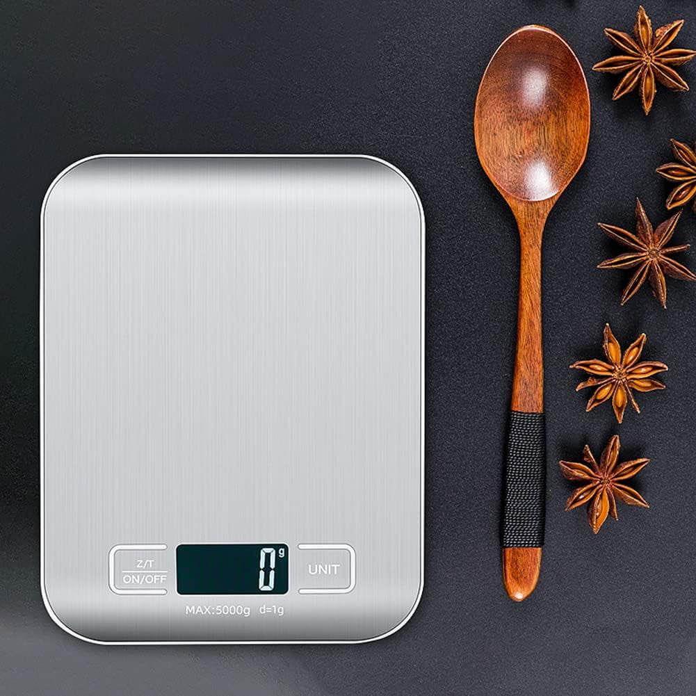 Food Scale Digital Kitchen Scale with 1g/0.05oz Precise Graduation, 5 Units LCD Display Scale for Cooking/Baking in K...