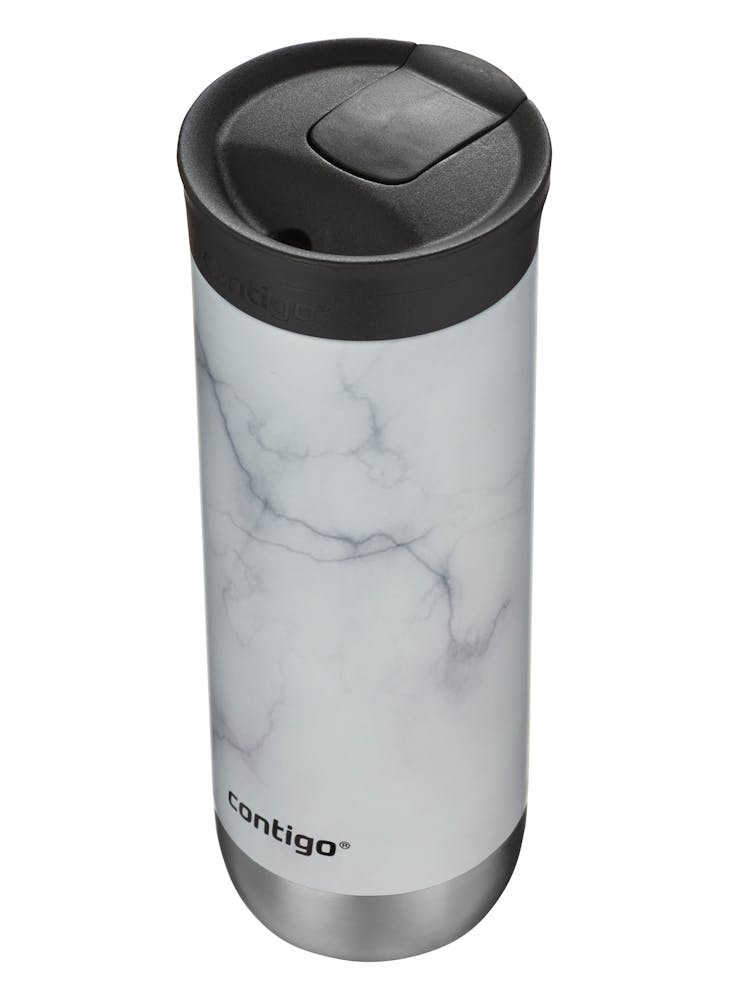 Huron Stainless Steel Travel Mug with SNAPSEAL™ Lid, 20oz - White Marble