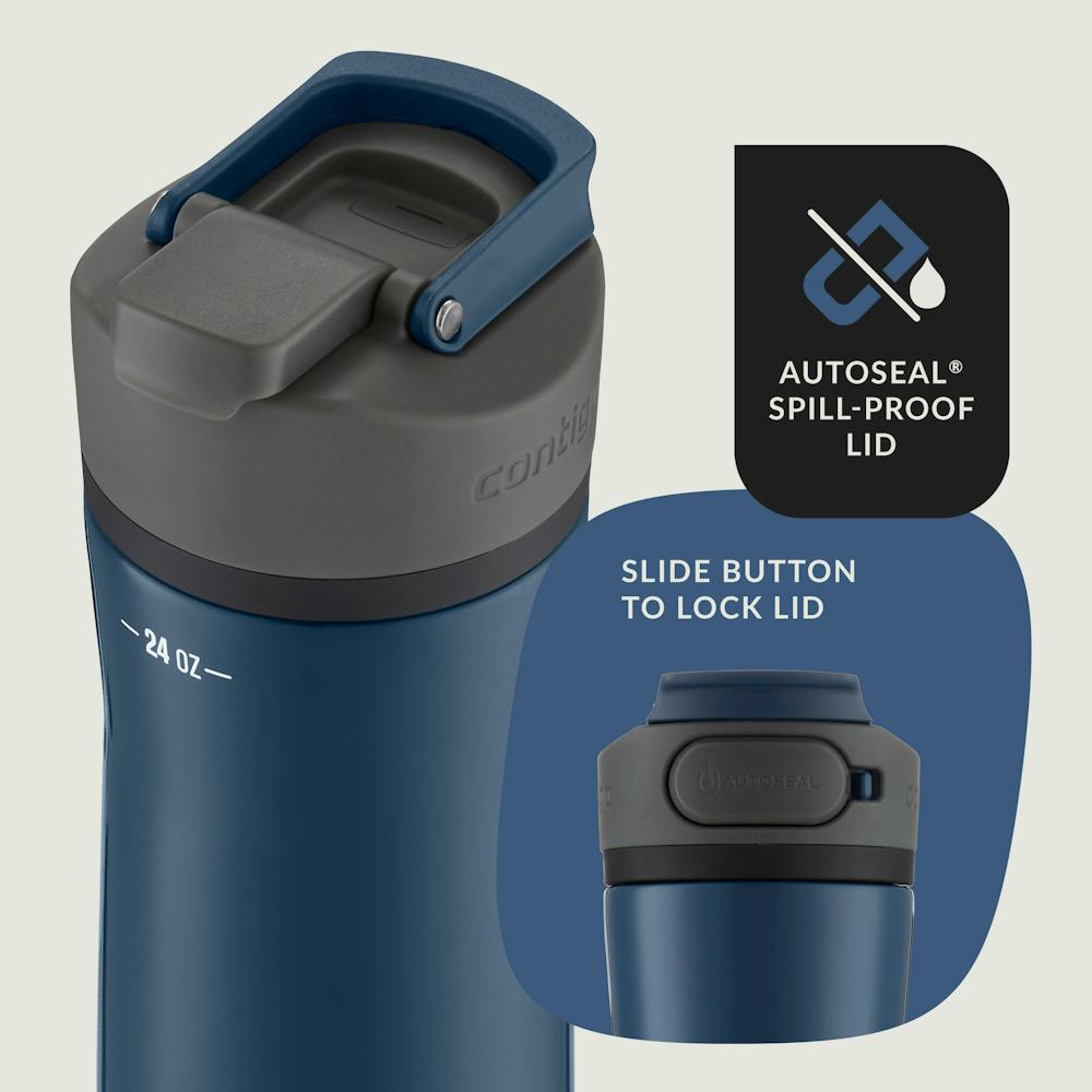 Contigo® Cortland Chill 2.0 Stainless Steel Water Bottle with AUTOSEAL® Lid, 24oz - Blueberry