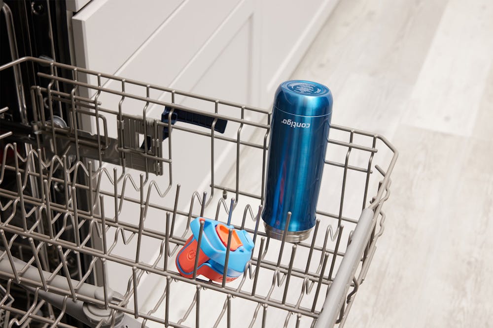 Contigo® Kids Casey Water Bottle with AUTOSEAL® Lid, 13oz - Blue Poppy with Coral