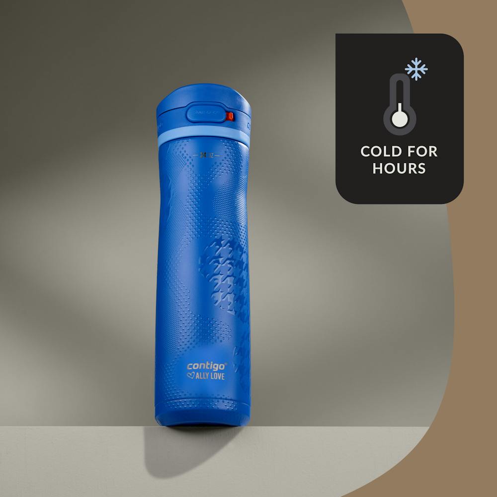 Contigo® x Ally Love Jackson Chill 2.0 Stainless Steel Water Bottle with AUTOPOP® Lid, 24oz - Stellar Jay