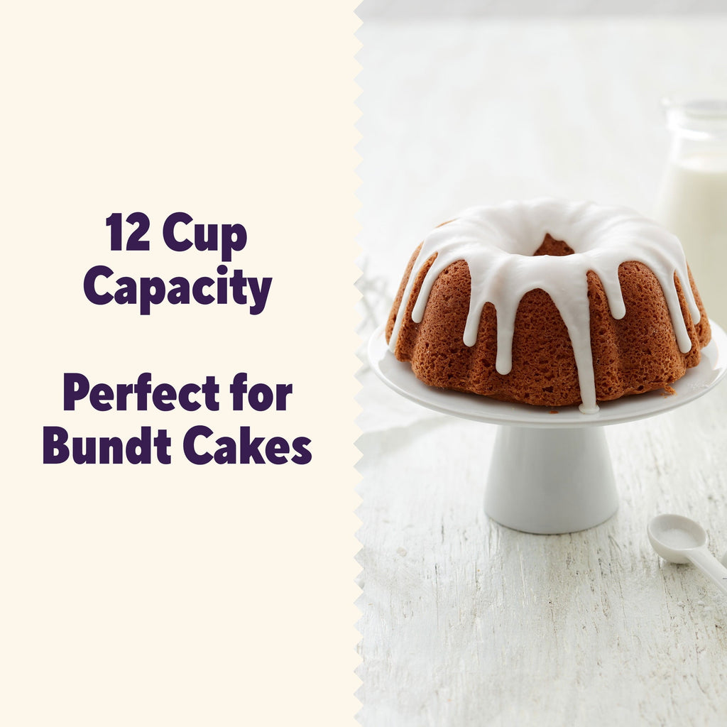 Everyday Non-Stick Bundt Cake Pan 9.51" Fluted Tube Baking Pan, Packaging May Vary