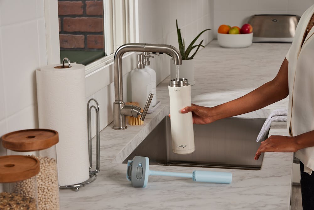 Contigo® Wells Chill Stainless Steel Filter Water Bottle with AUTOSPOUT® Straw Lid, 24 Oz. - Salt