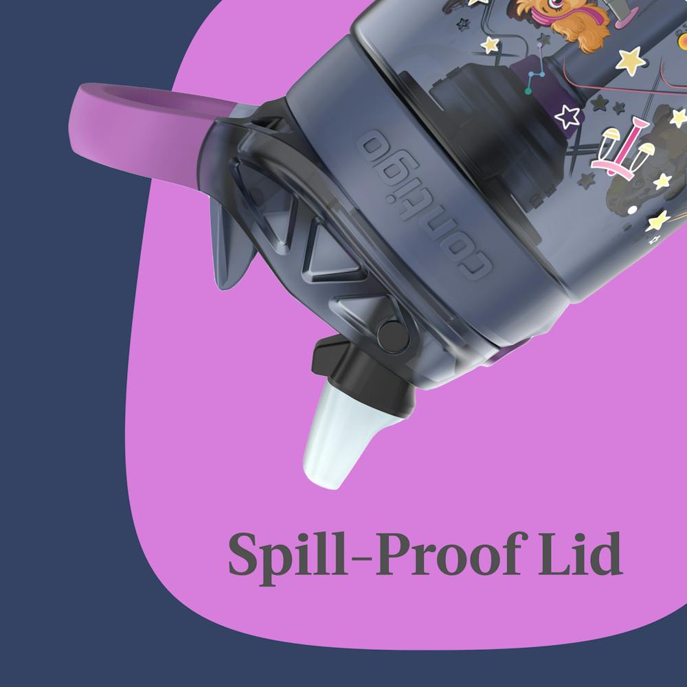 Contigo® Kids Water Bottle with Redesigned AUTOSPOUT® Straw, 14 oz - Purple Space Zodiac