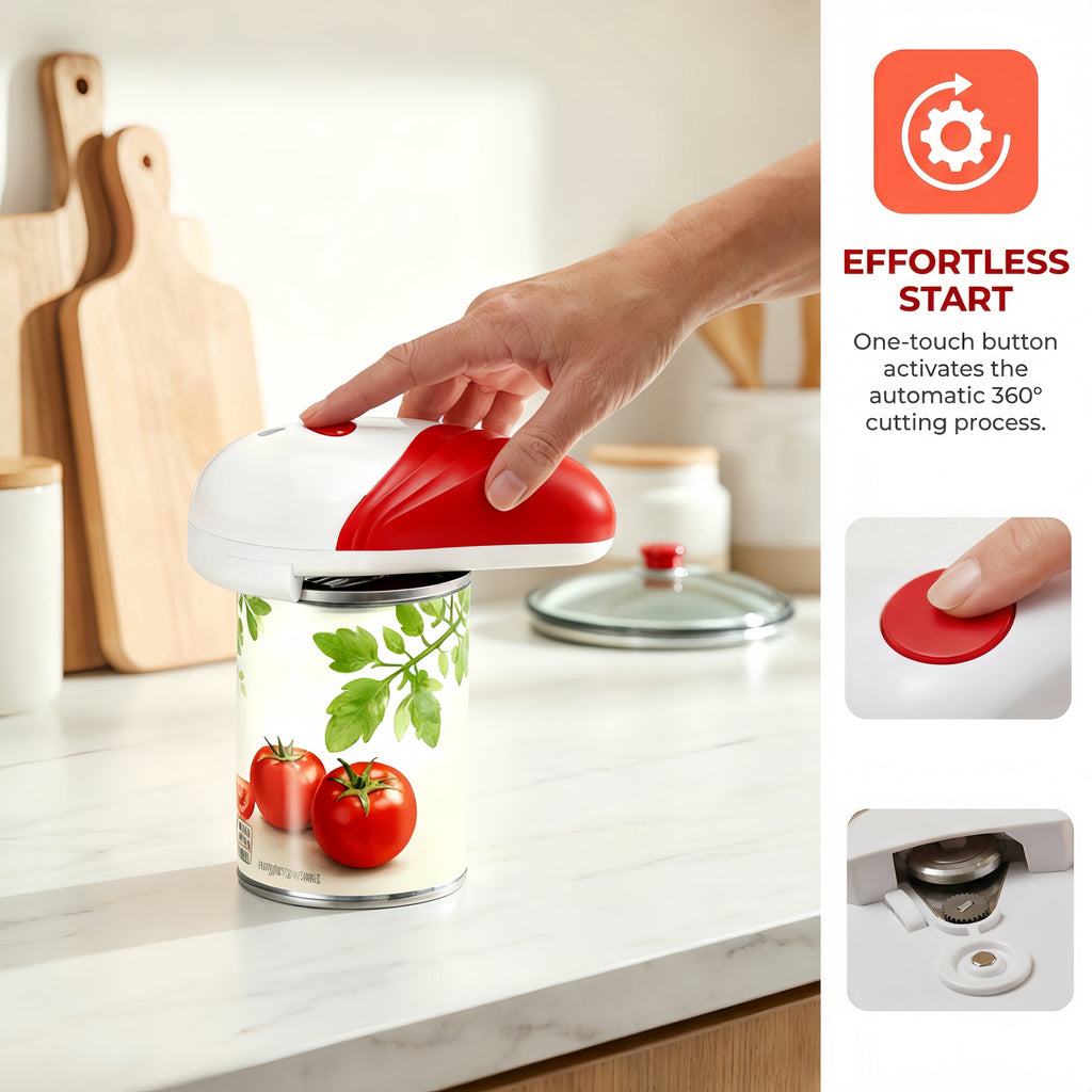 Opener for Seniors with Arthritis, Easy Hands-Free Use, Red