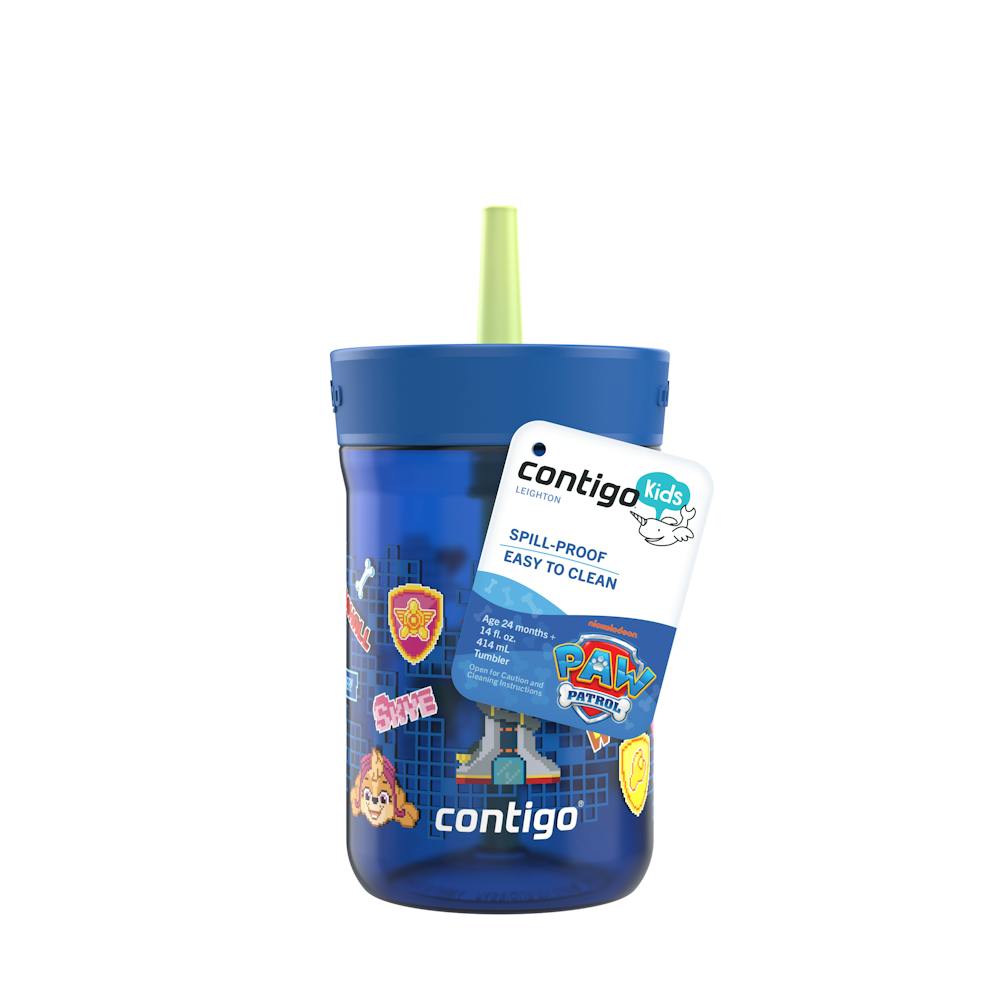 Kids Leighton Spill-Proof Tumbler with Straw, 14oz. - Power Pups Blue