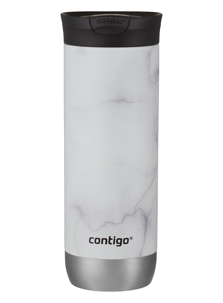 Huron Stainless Steel Travel Mug with SNAPSEAL™ Lid, 20oz - White Marble