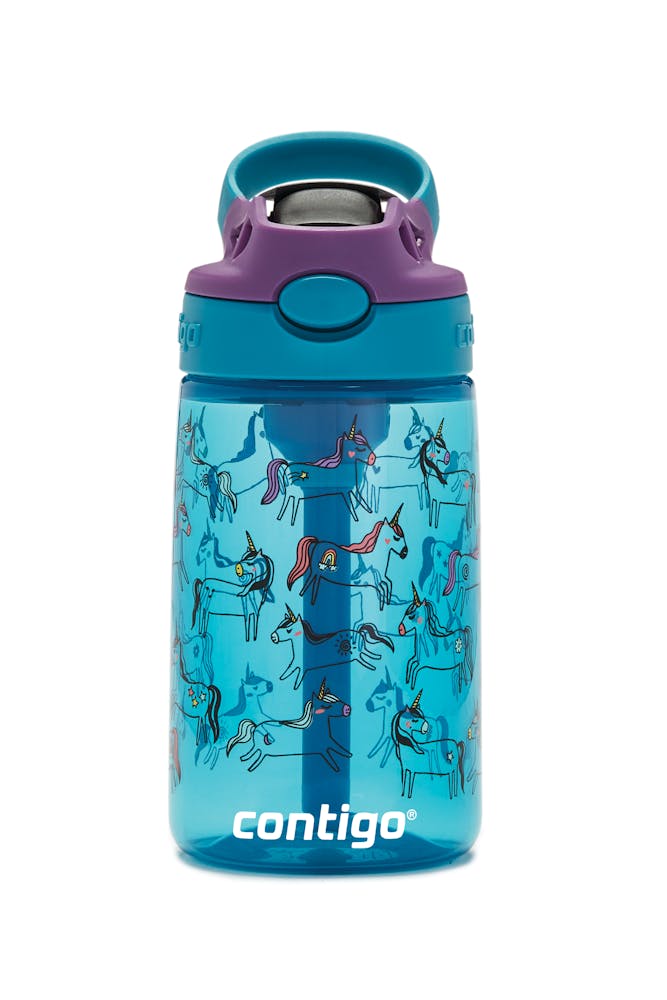 Contigo® Kids Straw Water Bottle with AUTOSPOUT® Lid, 14oz - Unicorns