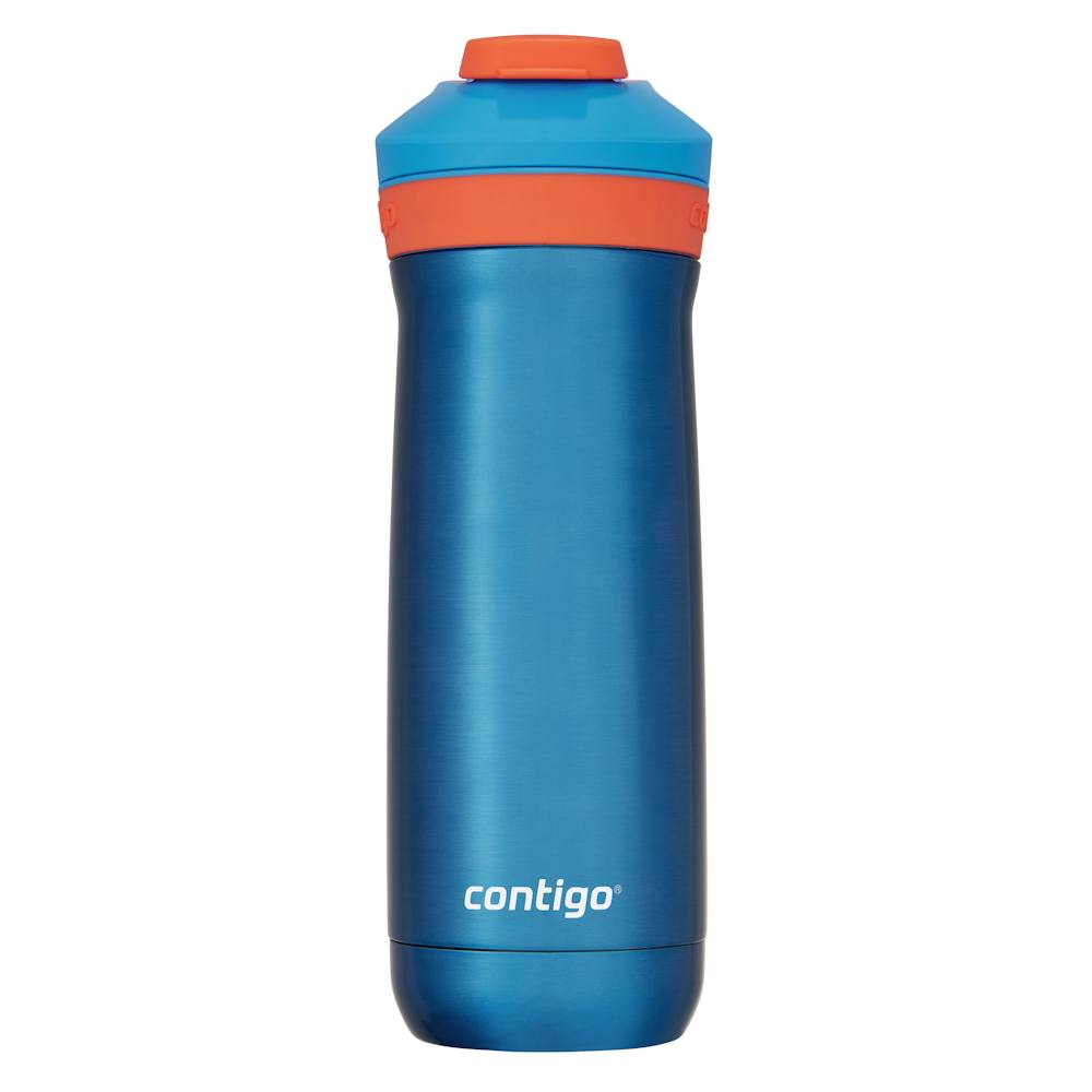 Contigo® Kids Casey Water Bottle with AUTOSEAL® Lid, 13oz - Blue Poppy with Coral