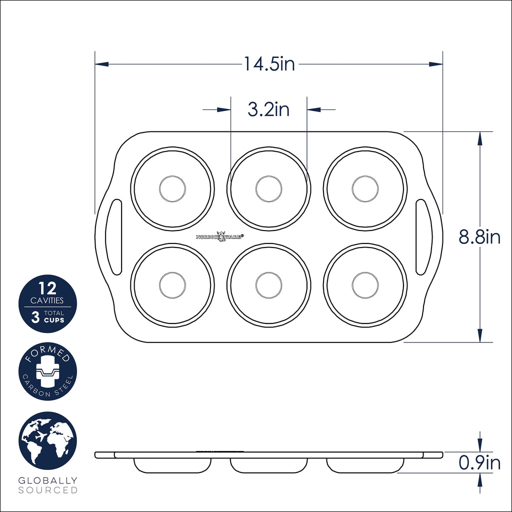 6 Cavity Nonstick Steel Donut Pan