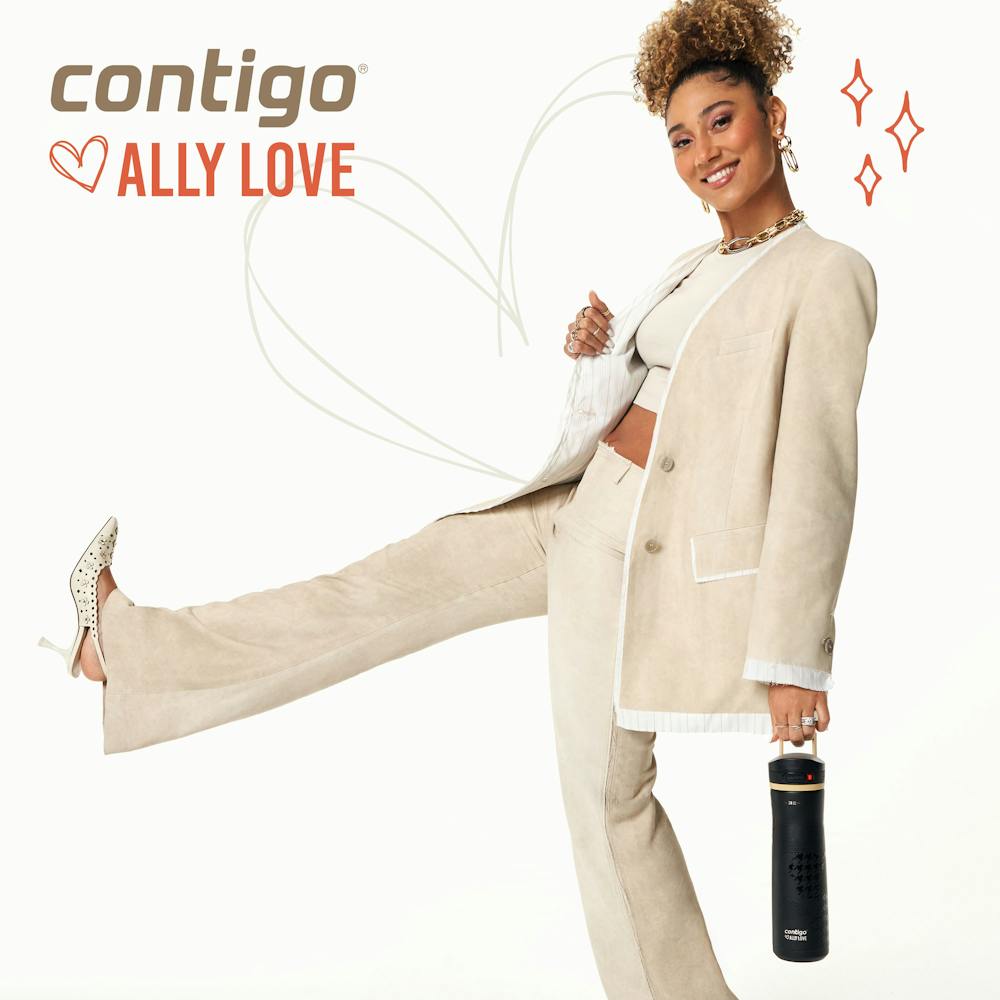 Contigo® x Ally Love Jackson Chill 2.0 Stainless Steel Water Bottle with AUTOPOP® Lid, 24oz - Oatmilk
