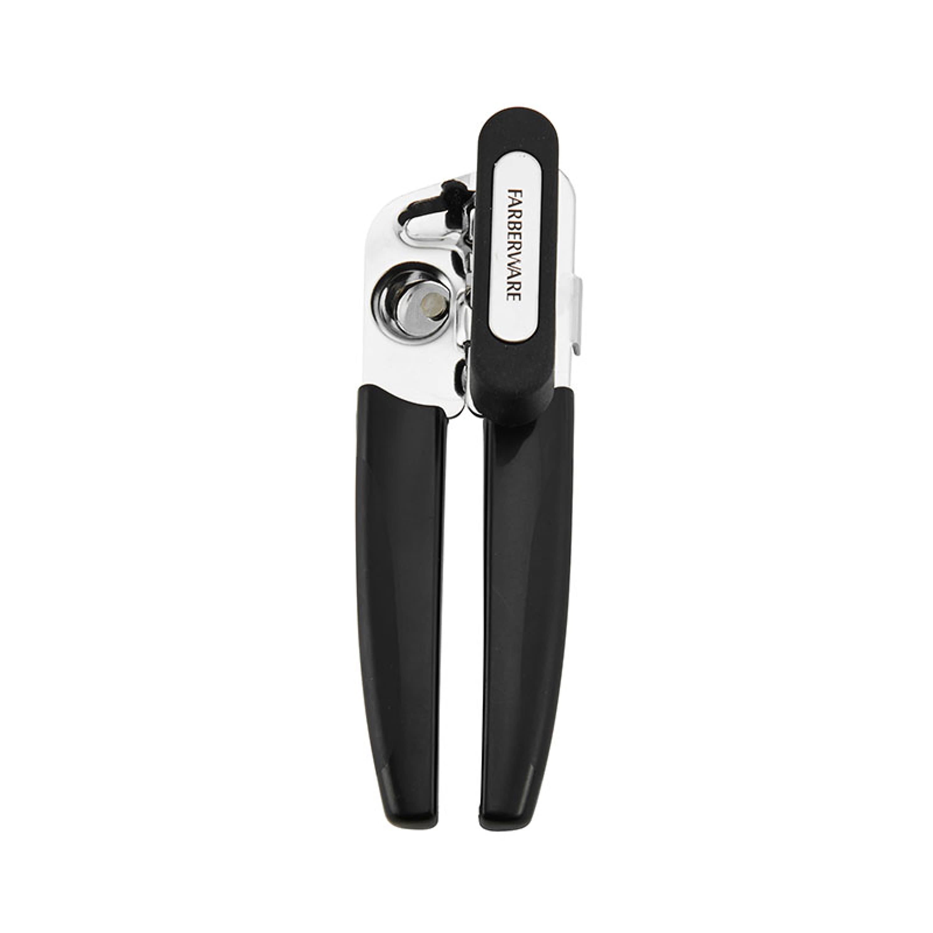 Stainless Steel Portable Can Opener with Black Handle