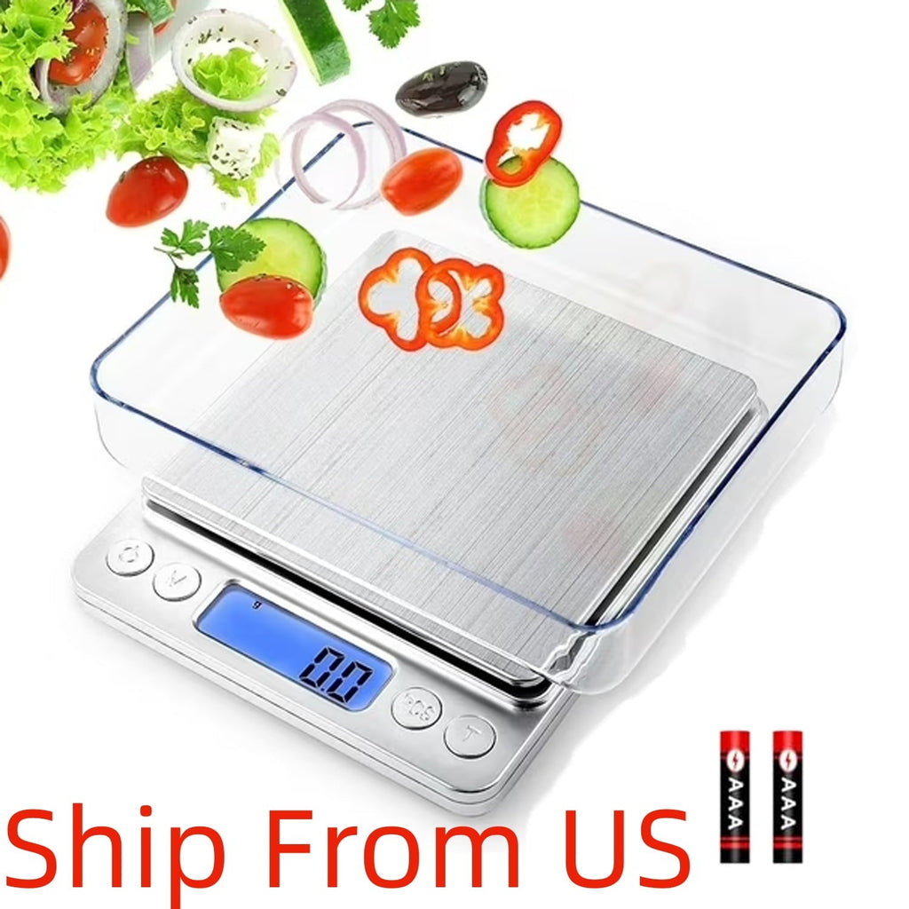 Digital Kitchen Scale, Food Scale, 500g x 0.01g Gram Scale, Cooking Food Scale with LCD Display, Small Pocket Scale w...