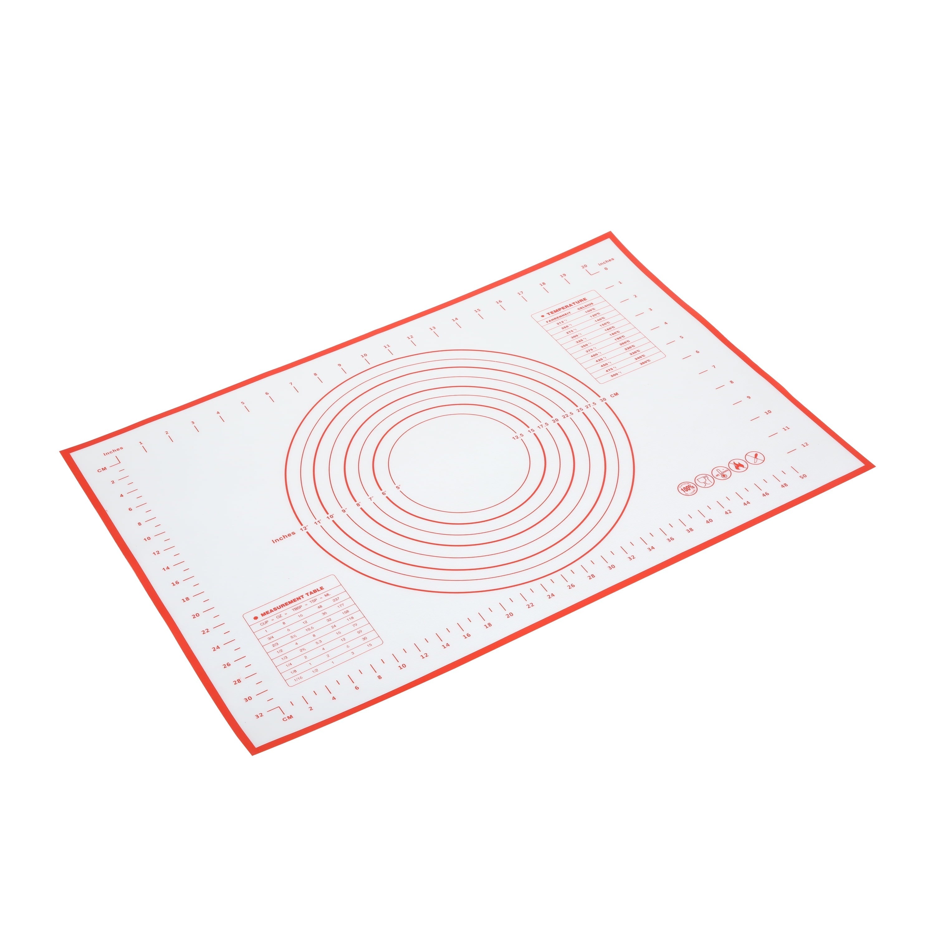 Reusable Silicone 24"x 18" Pastry Mat with Measurements