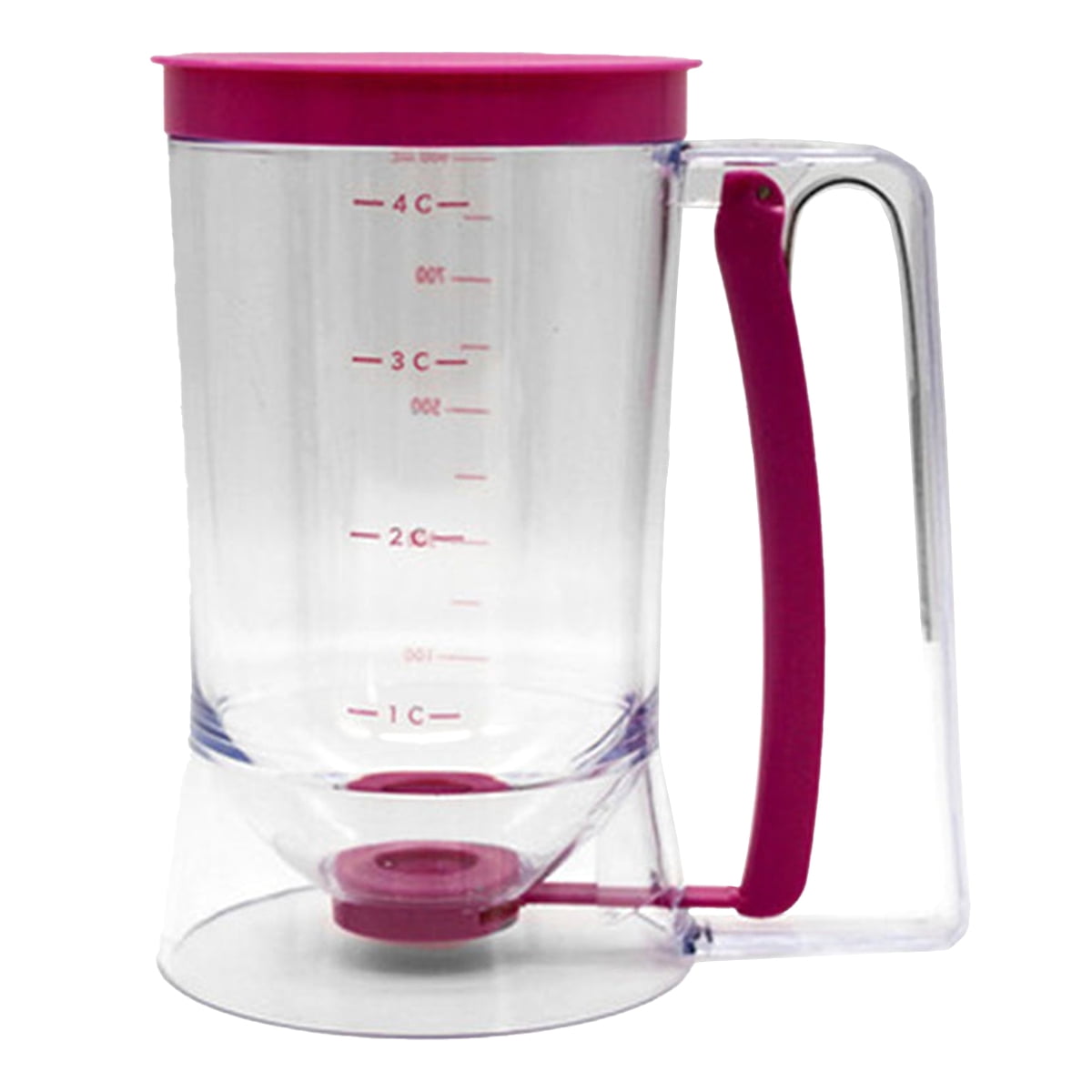 Batter Dispenser Pancake Cupcake Batter Separator with Measuring Label and Squeeze Handle Bracket ...