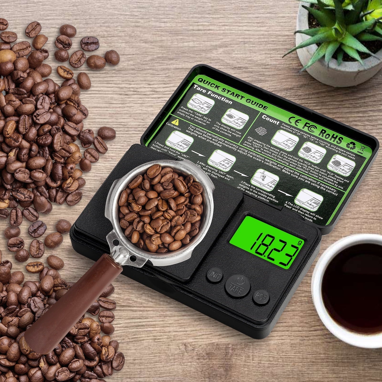 Digital Mini Pocket Scale, Precision Gram Jewelry Gold Scale 1000g*0.01,Kitchen Food Scale with LCD Display Black for...