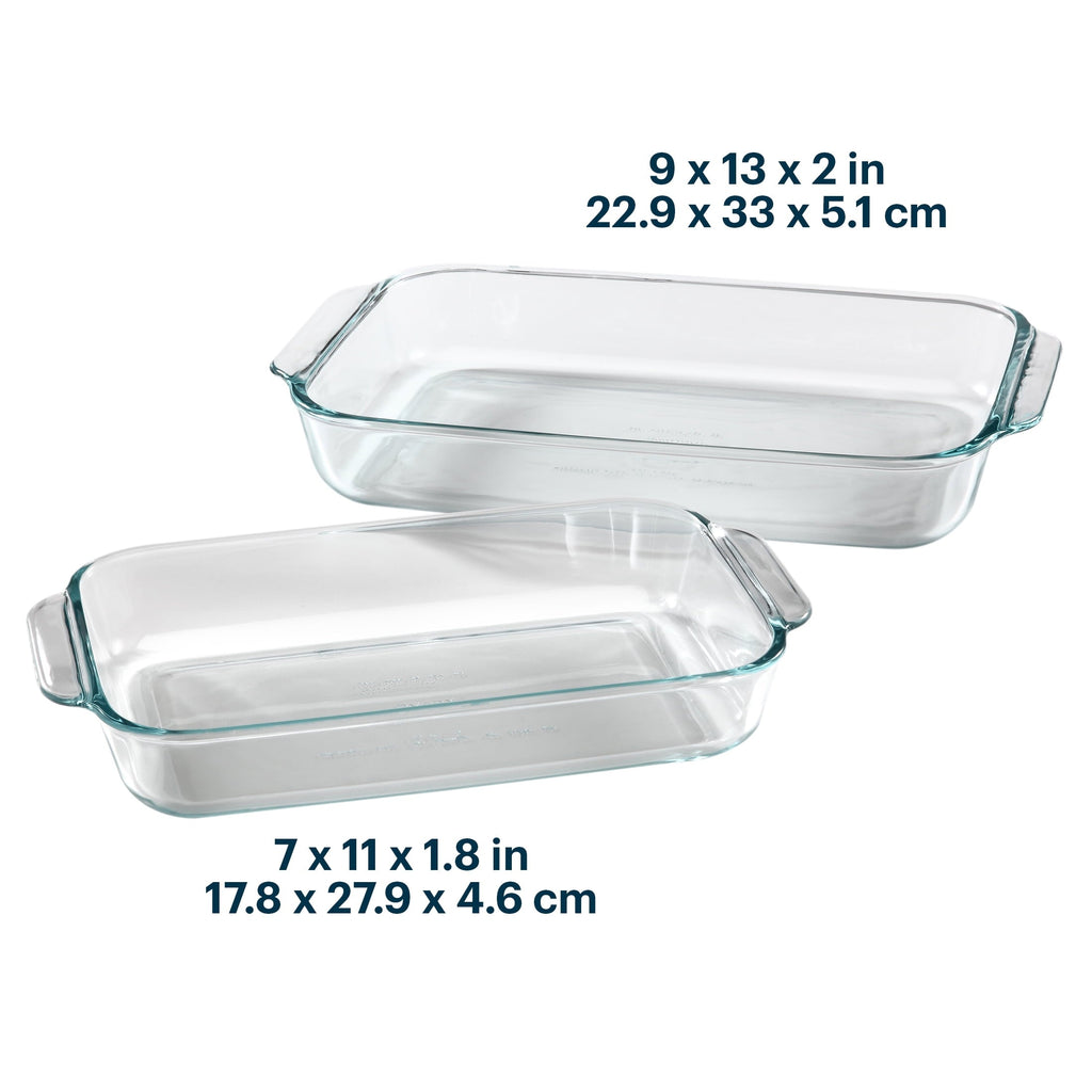 Basics 2 Piece Bakeware Value Pack, 3qt and 2qt Oblongs