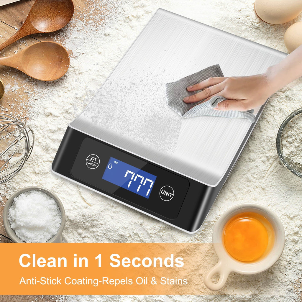 Food Scale, Kitchen Scale, Food Scales for Kitchen, LCD Display in Grams, Ounces, Pounds, Kilogram, Millilit...