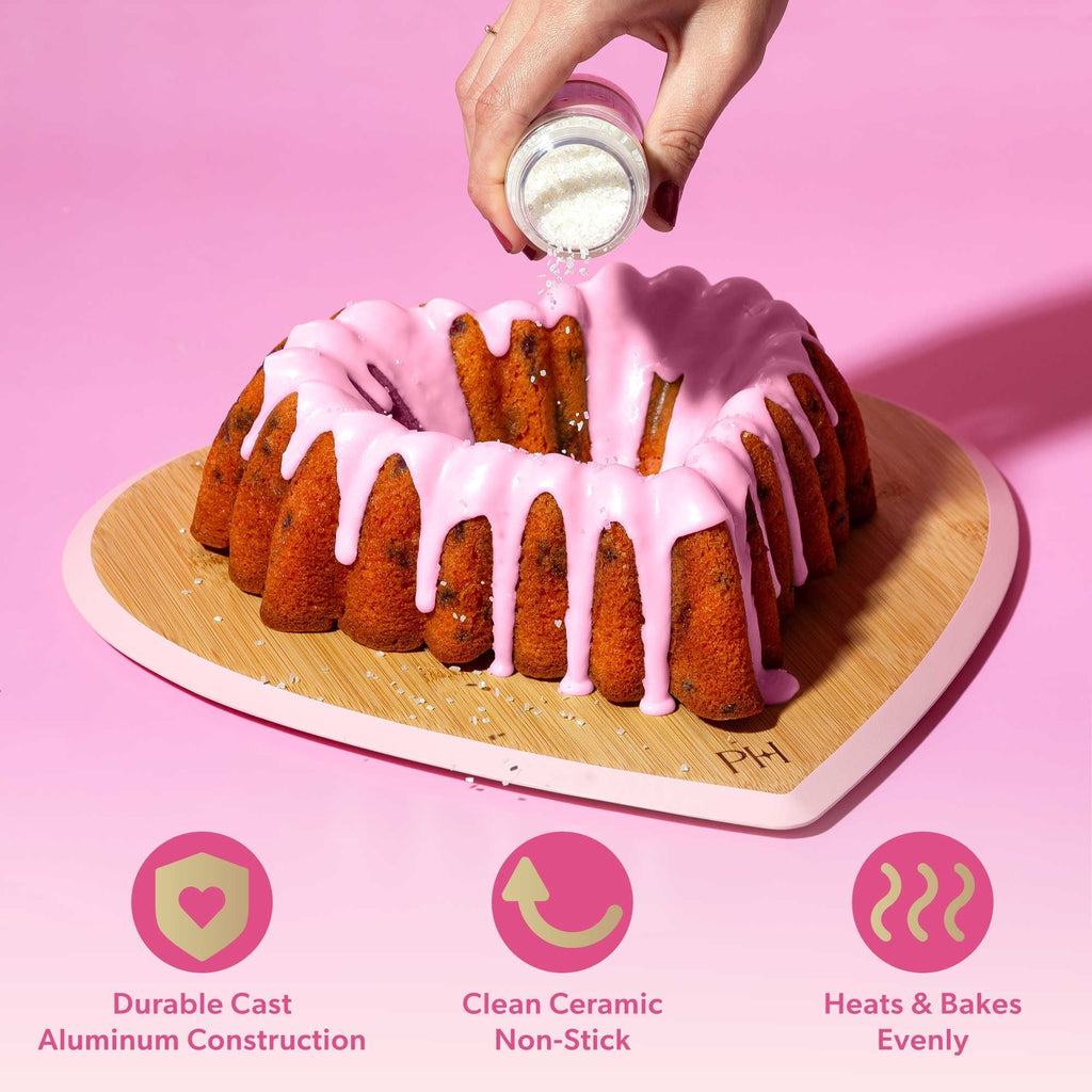 Cake Pan for Baking, Premium Nonstick & Dishwasher Safe, 9.5-inch, Pink