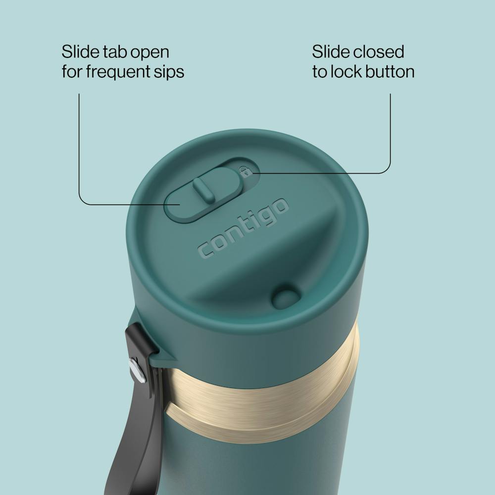 24 oz AutoSeal® Bottle - Mineral Teal Champagne