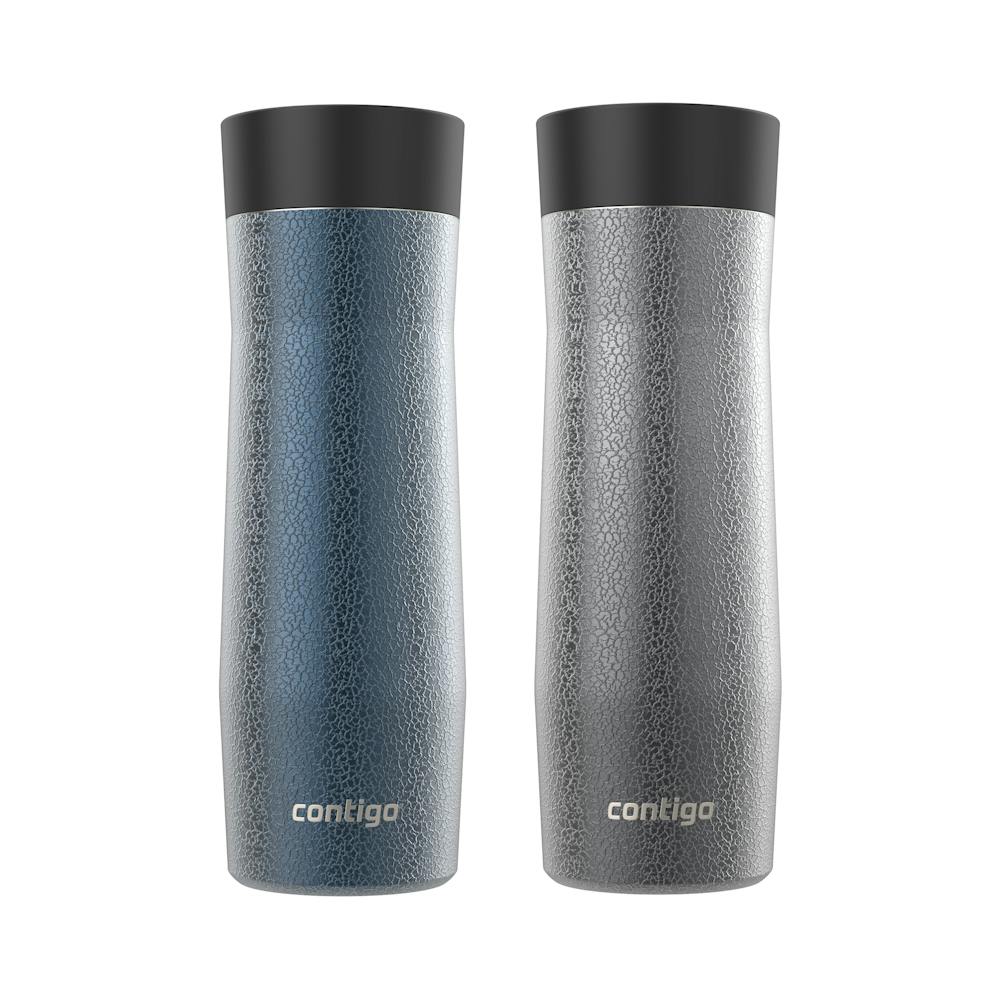 Contigo® West Loop 3.0 Stainless Steel Travel Mug with AUTOSEAL® Lid, 20oz, 2-Pack - Crystal Blueberry & Crystal Sake