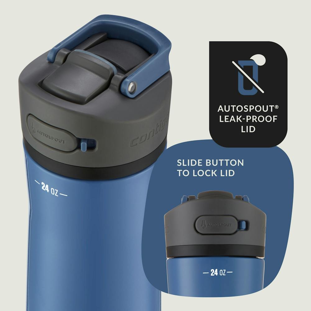 Contigo® Ashland Chill 2.0 Stainless Steel Water Bottle with AUTOSPOUT® Lid, 24oz - Blue Corn