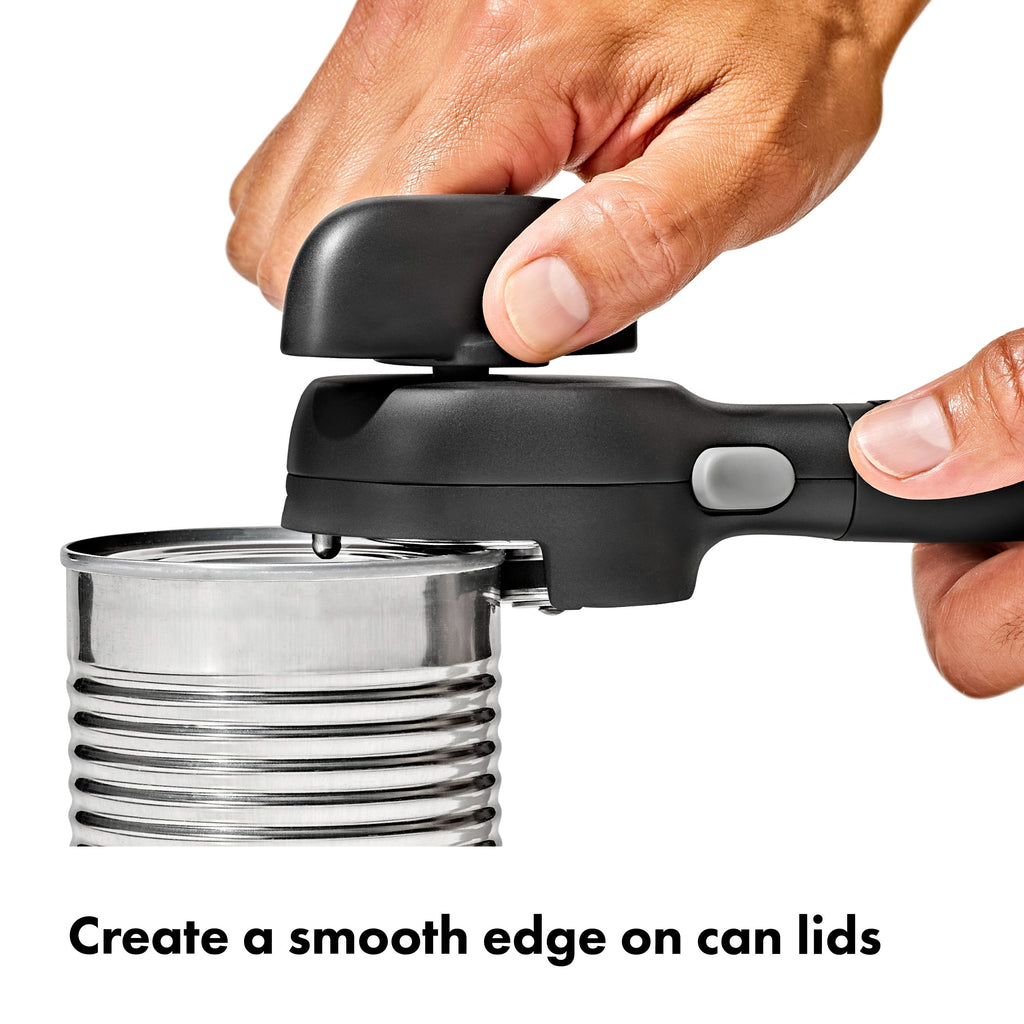 Can Opener Side-Cutting, No-Touch Lid Removal, Stainless Steel Blade, Non-Slip Grip