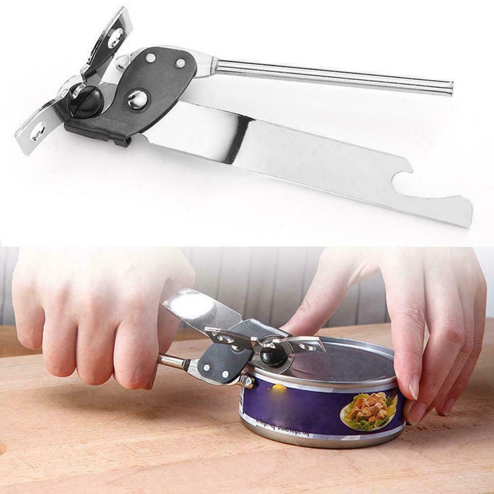 Manual Can Opener Kitchen Tools Steel Can DIY Opener Side Gadgets