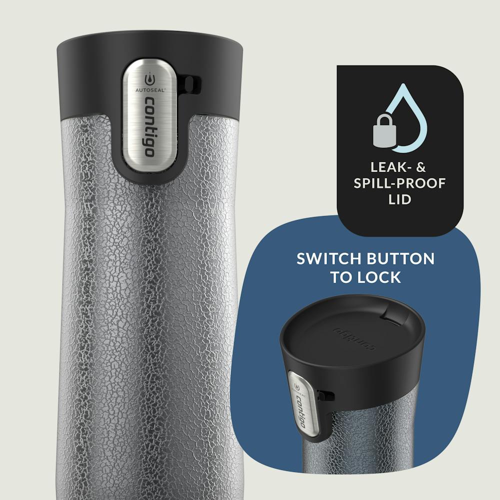 Contigo® West Loop 3.0 Stainless Steel Travel Mug with AUTOSEAL® Lid, 20oz, 2-Pack - Crystal Blueberry & Crystal Sake