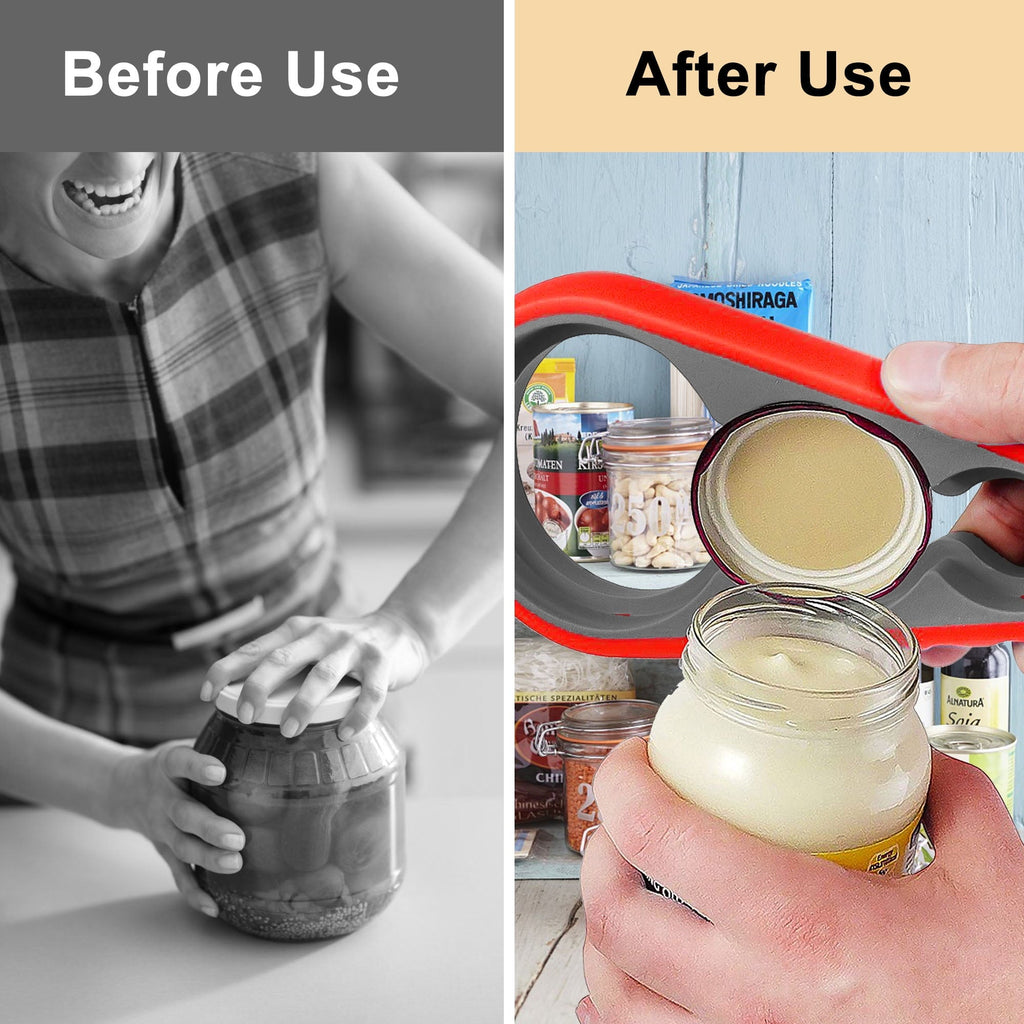 Jar Opener, Non-Slip Bottle Opener for Seniors with Arthritis & Weak Hands