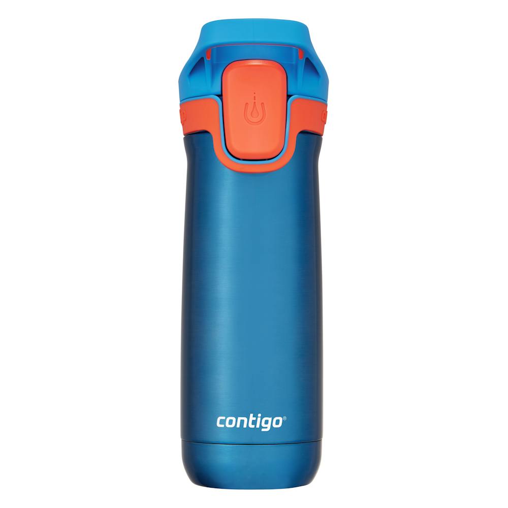 Contigo® Kids Casey Water Bottle with AUTOSEAL® Lid, 13oz - Blue Poppy with Coral