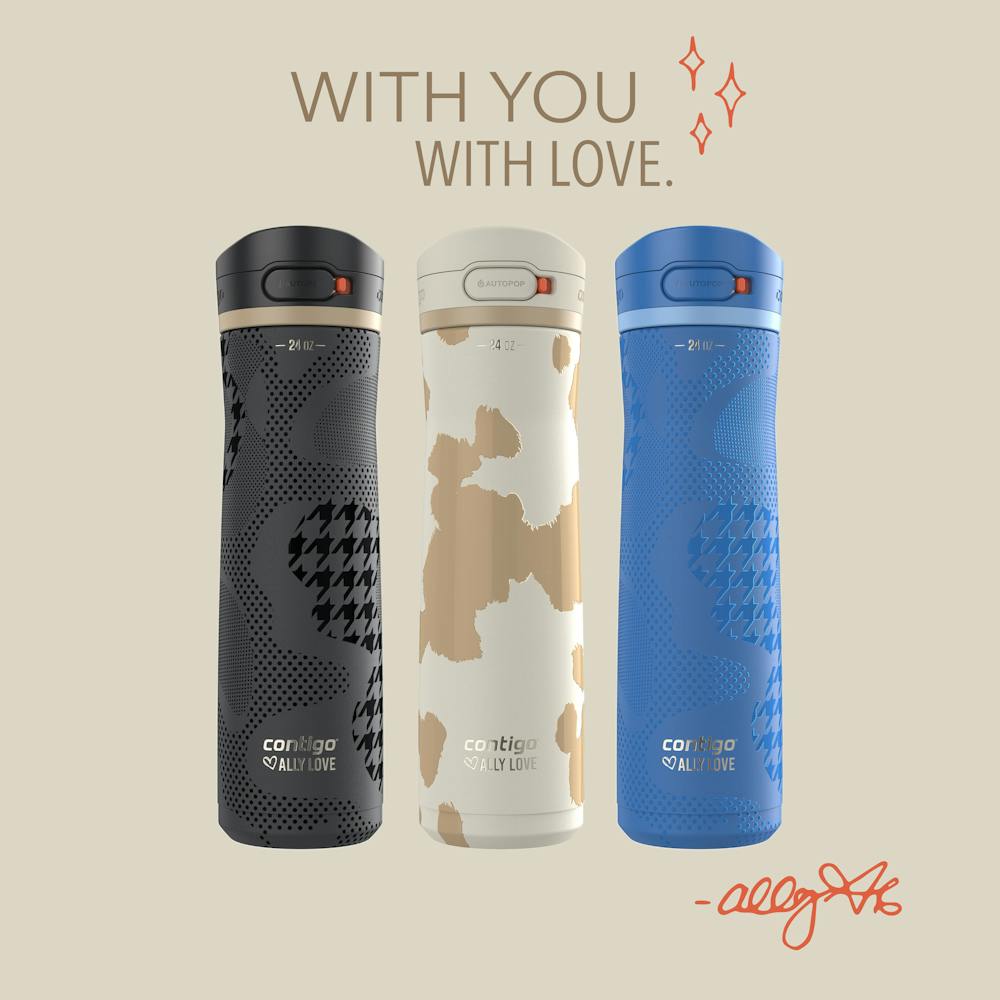 Contigo® x Ally Love Jackson Chill 2.0 Stainless Steel Water Bottle with AUTOPOP® Lid, 24oz - Licorice