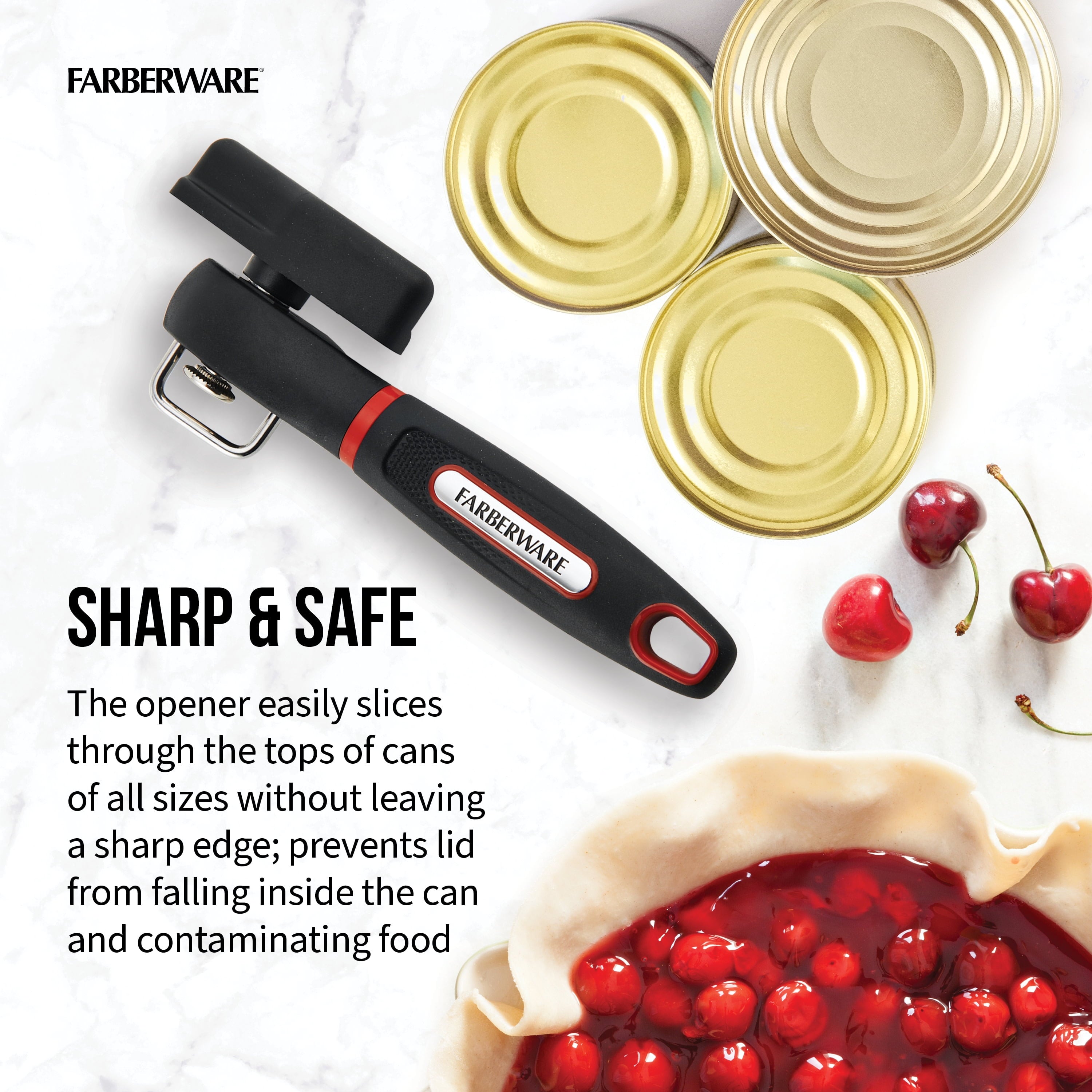 Can Opener in Black with Red Accents