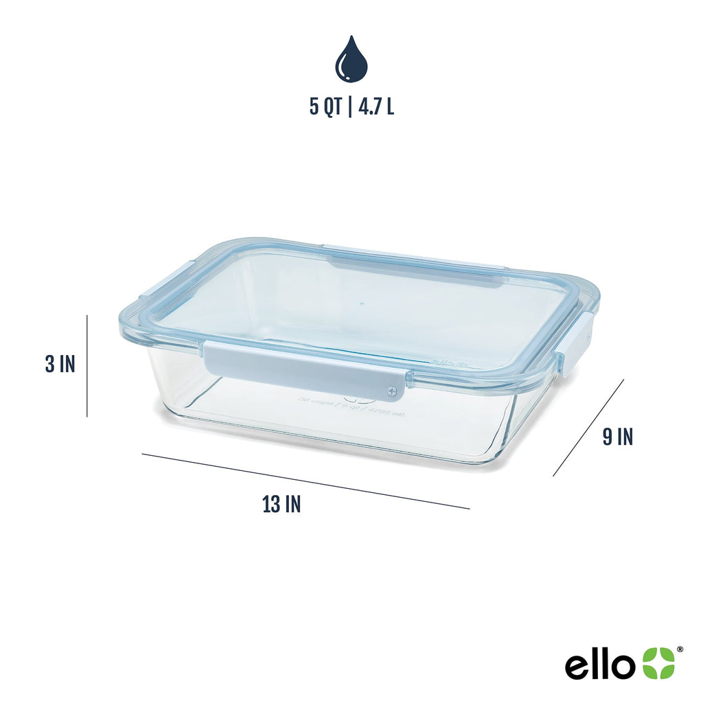 Glass 9x13 Deep Bakeware Dish, Windy Blue
