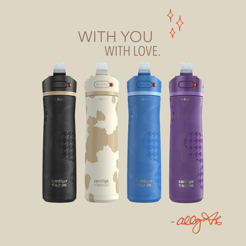 Contigo® x Ally Love Ashland Chill 2.0 Stainless Steel Water Bottle with AUTOSPOUT® Lid, 24oz - Violet