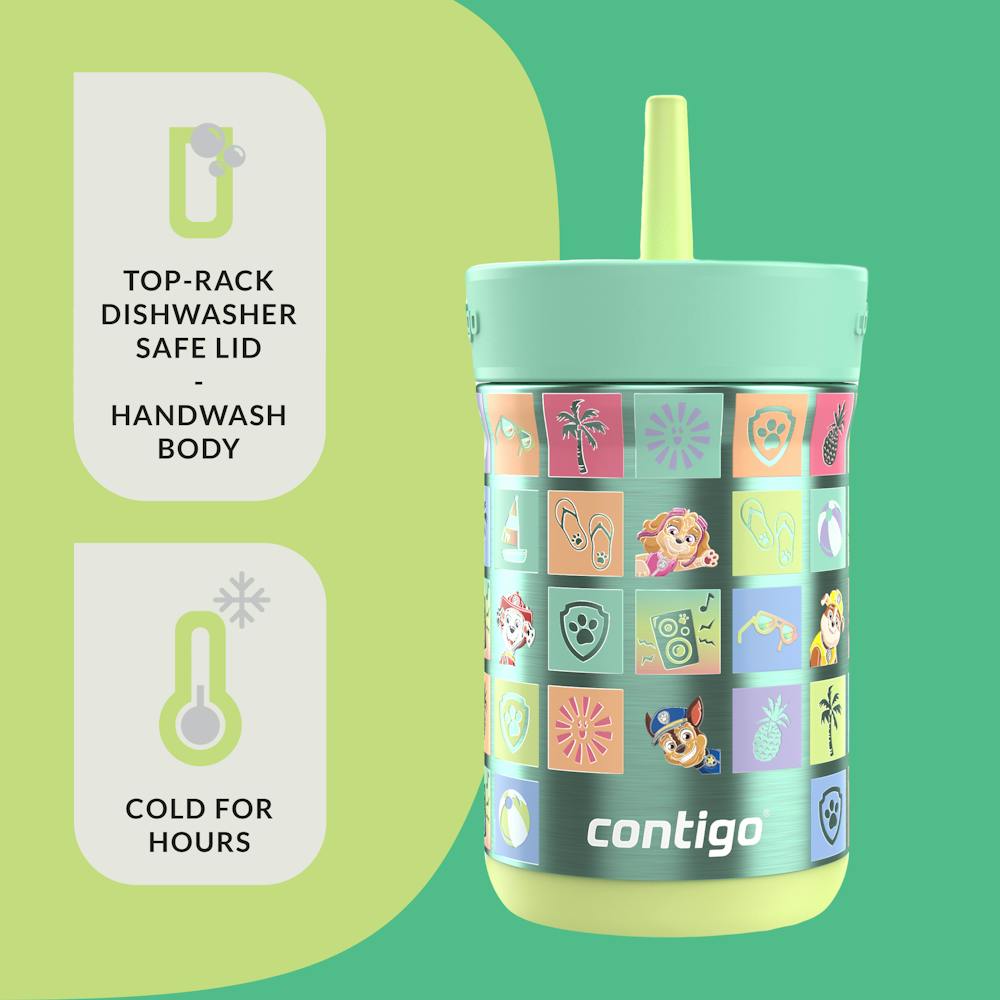 Contigo® Kids Leighton Spill-Proof Stainless Steel Tumbler with Straw, 12oz. - Beach Day