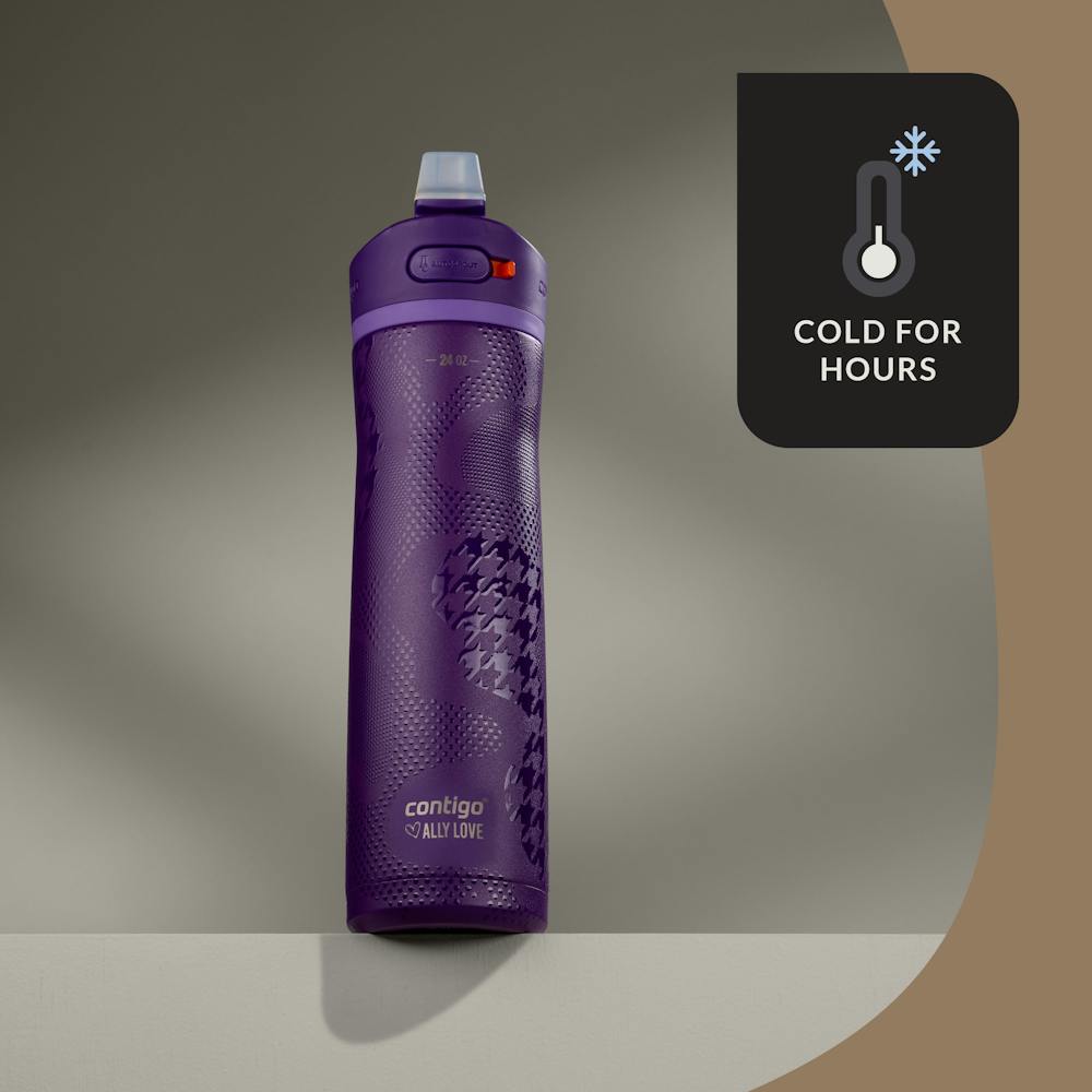 Contigo® x Ally Love Ashland Chill 2.0 Stainless Steel Water Bottle with AUTOSPOUT® Lid, 24oz - Violet