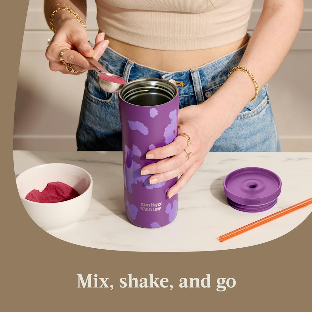Contigo® x Ally Love Streeterville 2.0 Stainless Steel Tumbler with Straw, 24oz - Violet